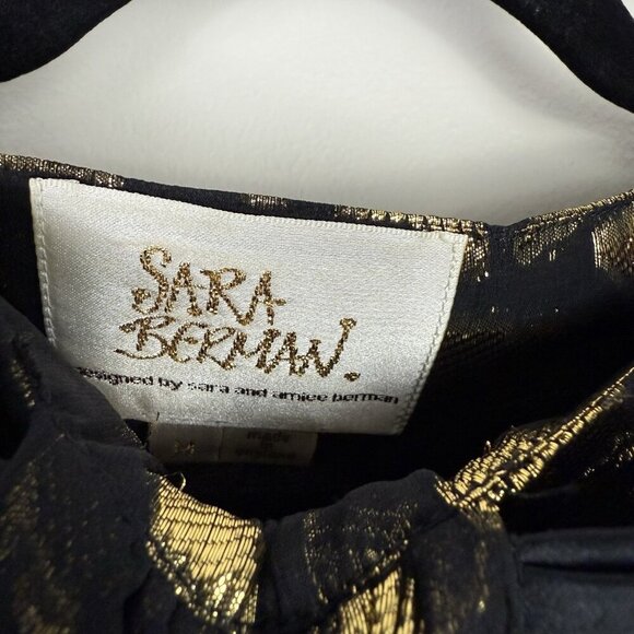 Sara Berman Silk Skirt Women's Gold Animal Print High Low 100% Size M Whimsy - Picture 8 of 9